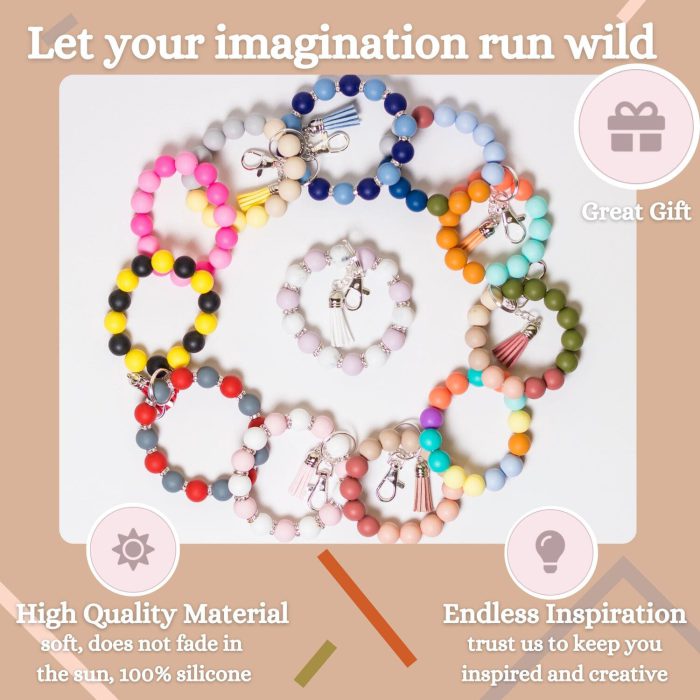 15mm Round Silicone Beads Mixed Colors 210pcs - Image 5